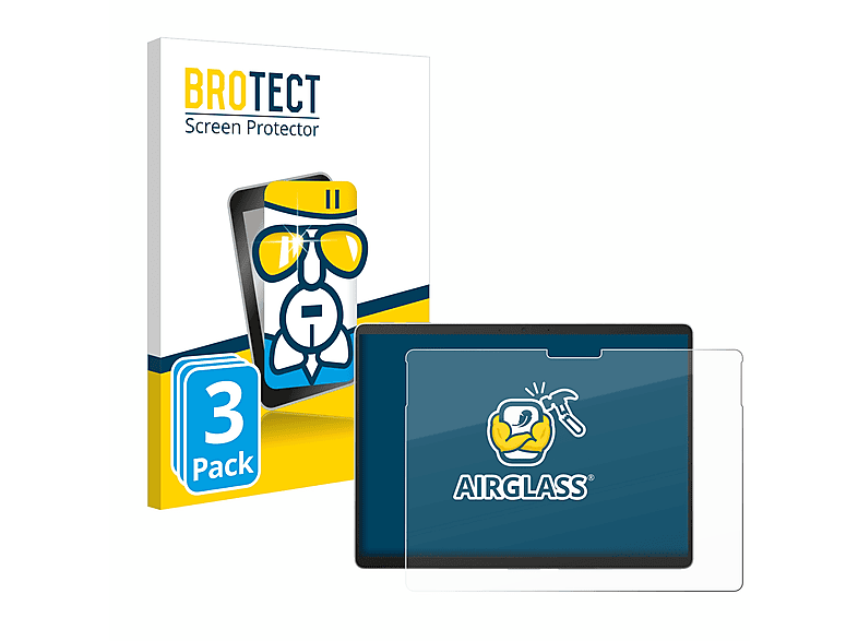 klare 9) Schutzfolie(für Airglass Surface 3x Pro Microsoft BROTECT