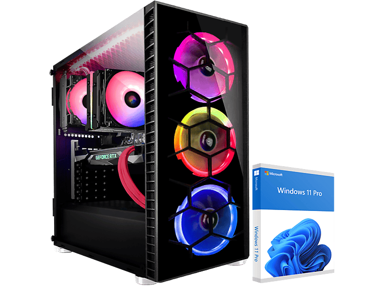 KRAFTPC Intel Core i9 11900KF, Windows 11 Pro, Gaming PC mit Intel® Core™ i9 Prozessor, 32 GB RAM, 480 GB SSD, 0 GB HDD, NVIDIA GeForce RTX™ 3060, 12 GB