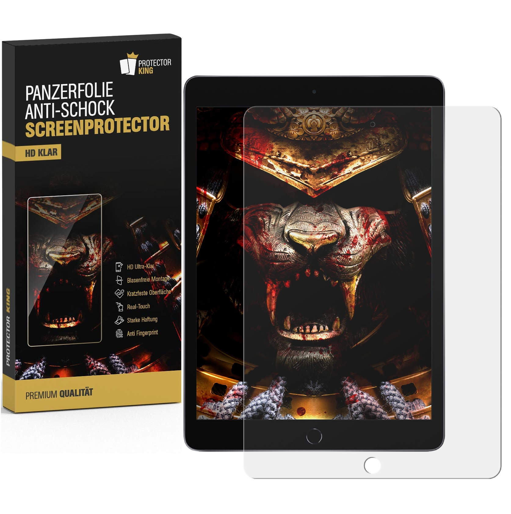 9H Panzernanoglas Mini FULL Displayschutzfolie(für iPad Schutzglas 3D PROTECTORKING KLAR 4) 2x Apple COVER