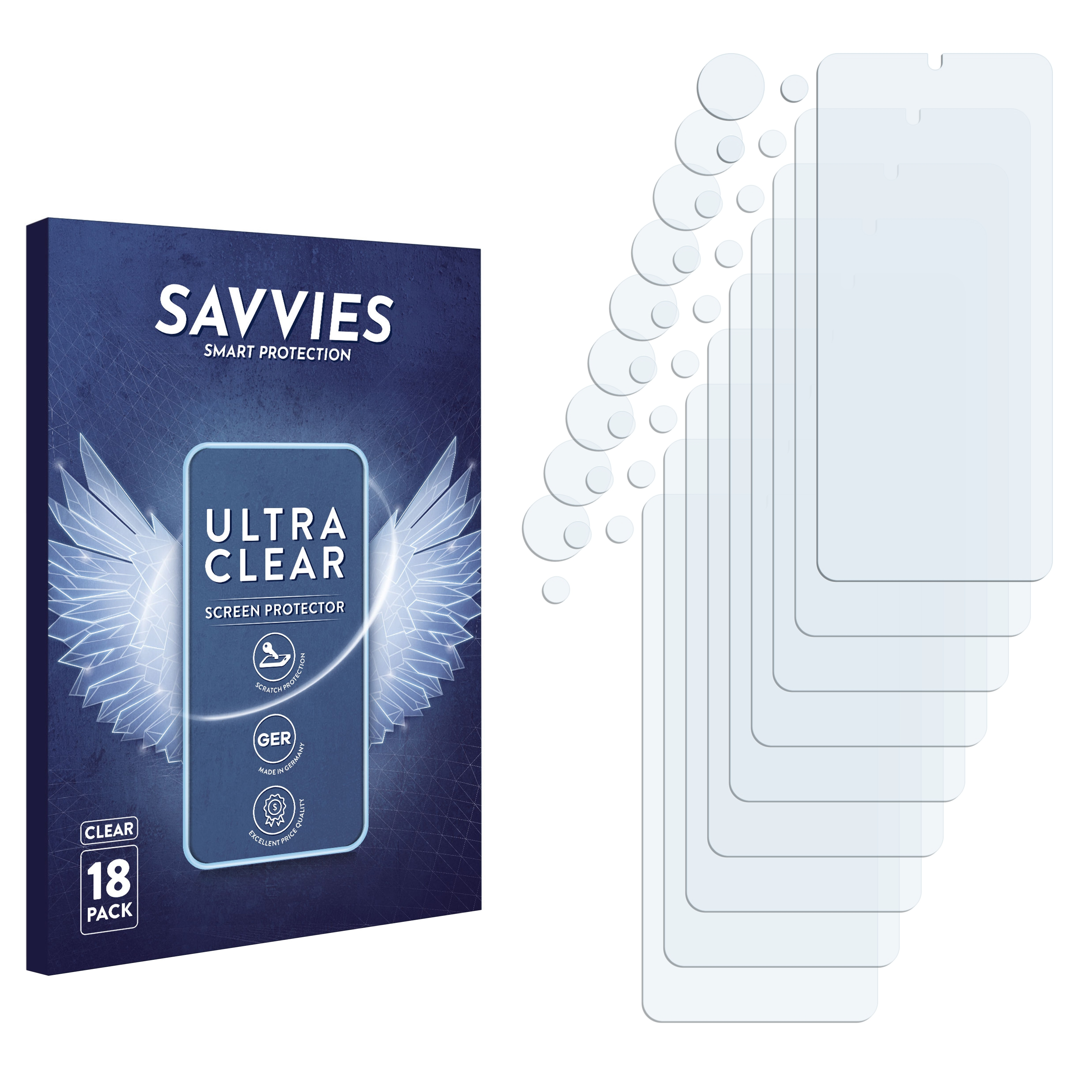 SAVVIES 18x Blade Schutzfolie(für ZTE Vita) V50 klare
