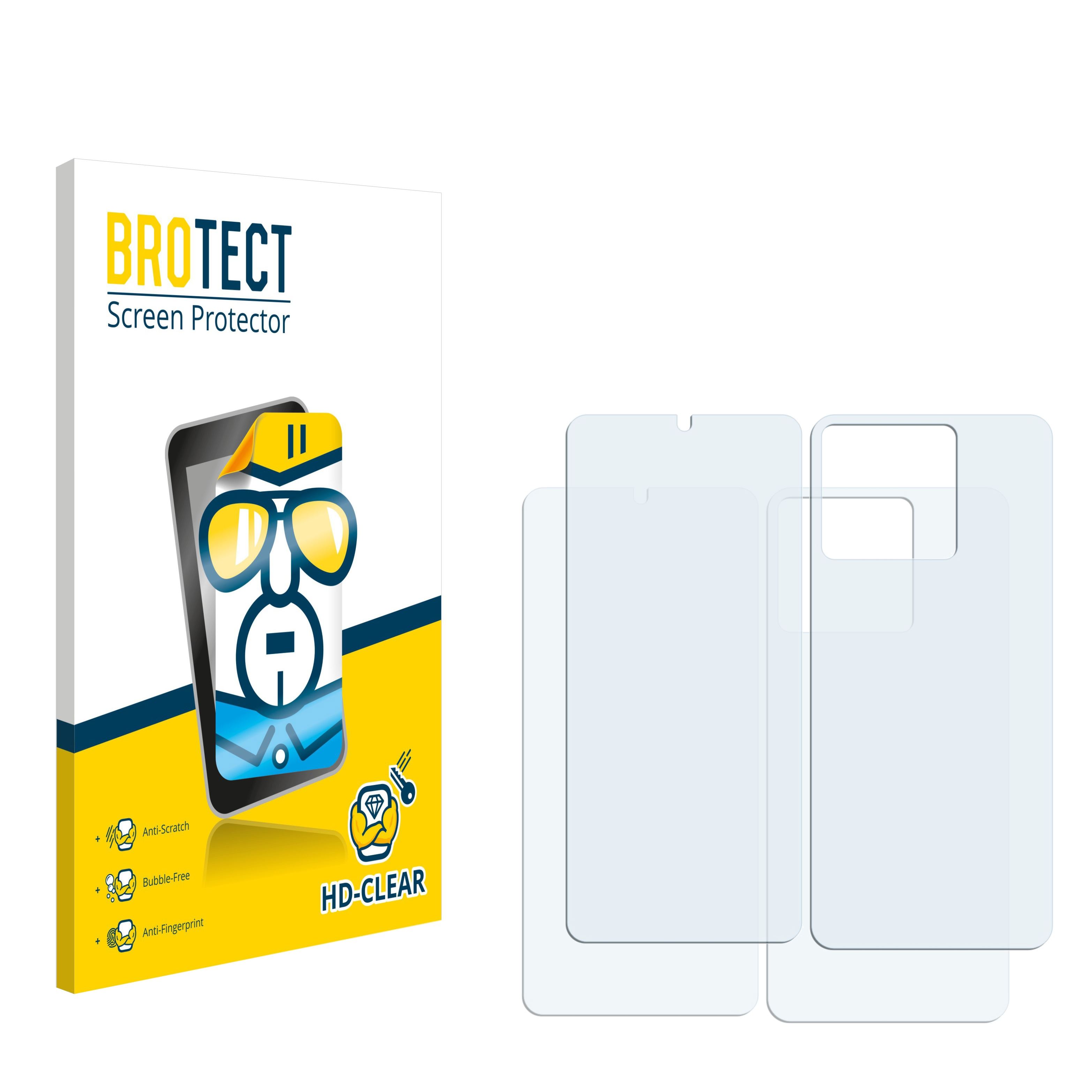 ZTE BROTECT Blade V50 klare 2x Schutzfolie(für Vita)