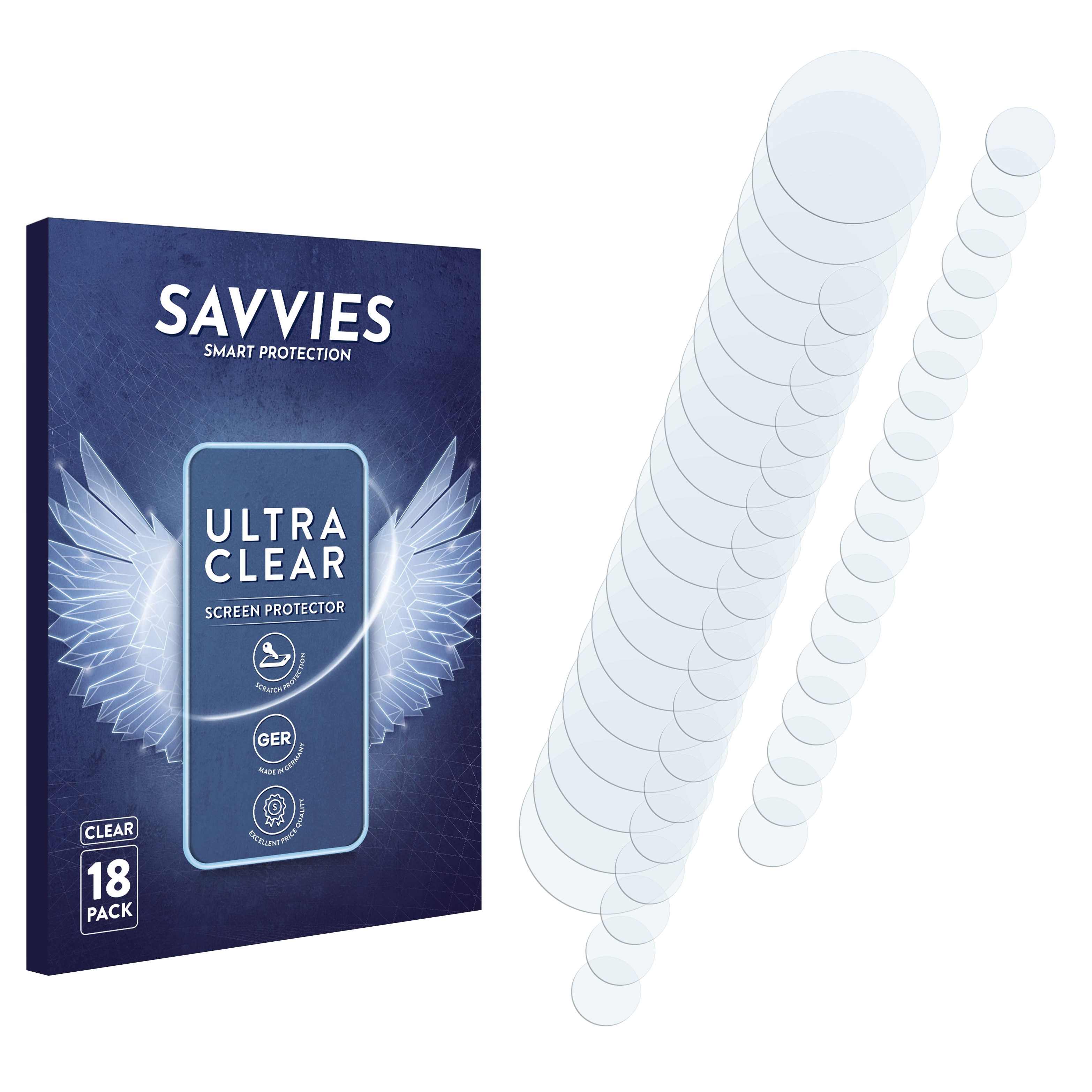 SAVVIES 18x klare Schutzfolie(für Blade ZTE V50 Vita)