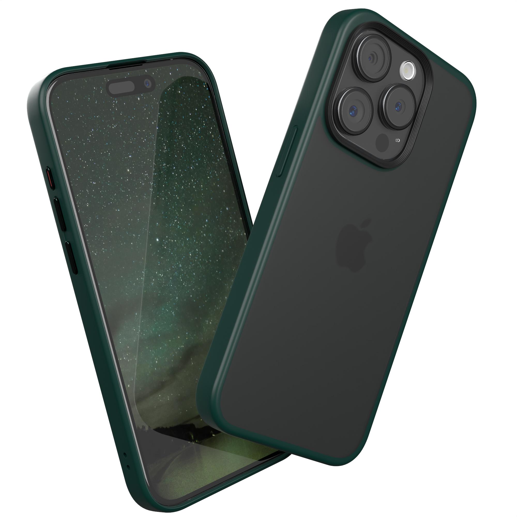 EAZY CASE Outdoor Case Grün Backcover, 15 Pro, iPhone Matt, / Apple, Nachtgrün