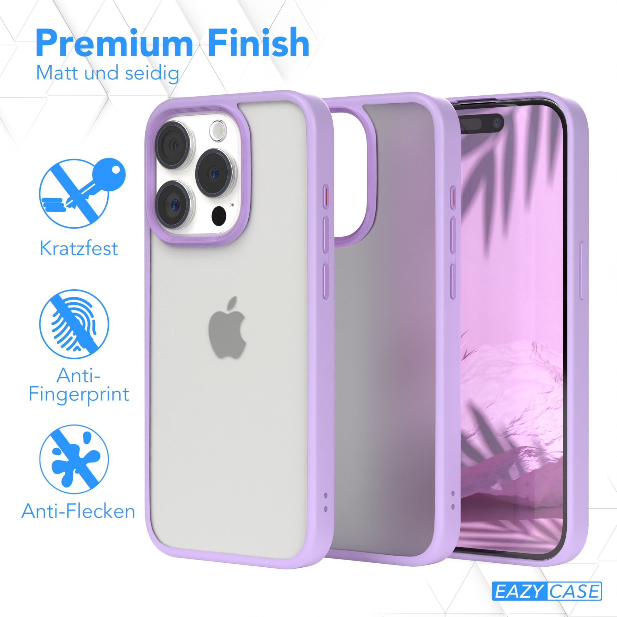 Apple, 15 Pro, Case EAZY Matt, Lila Outdoor Backcover, Violett iPhone CASE