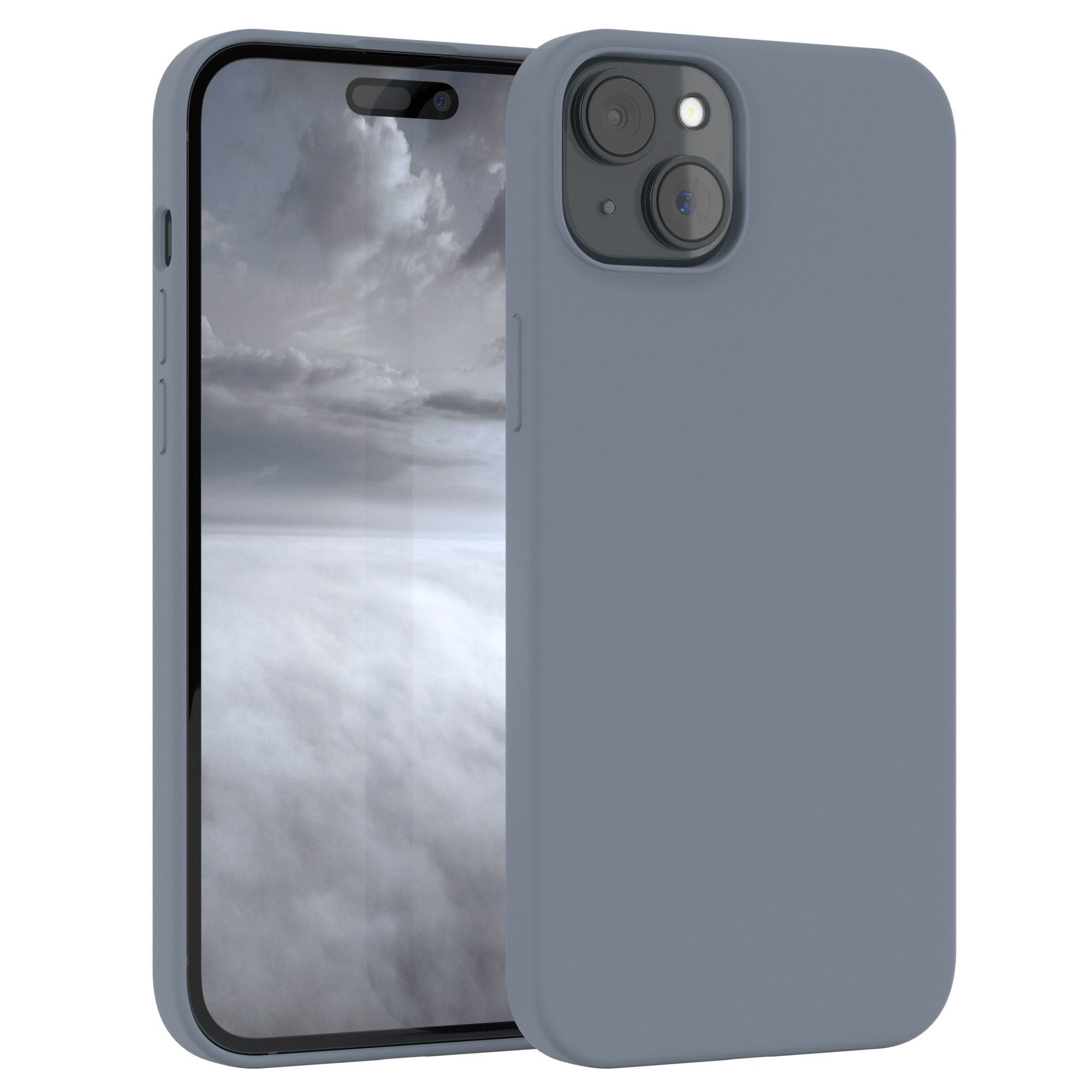 EAZY CASE Premium Handycase, Plus, 15 / Apple, Silikon iPhone Lila Backcover, Violett Lavendel