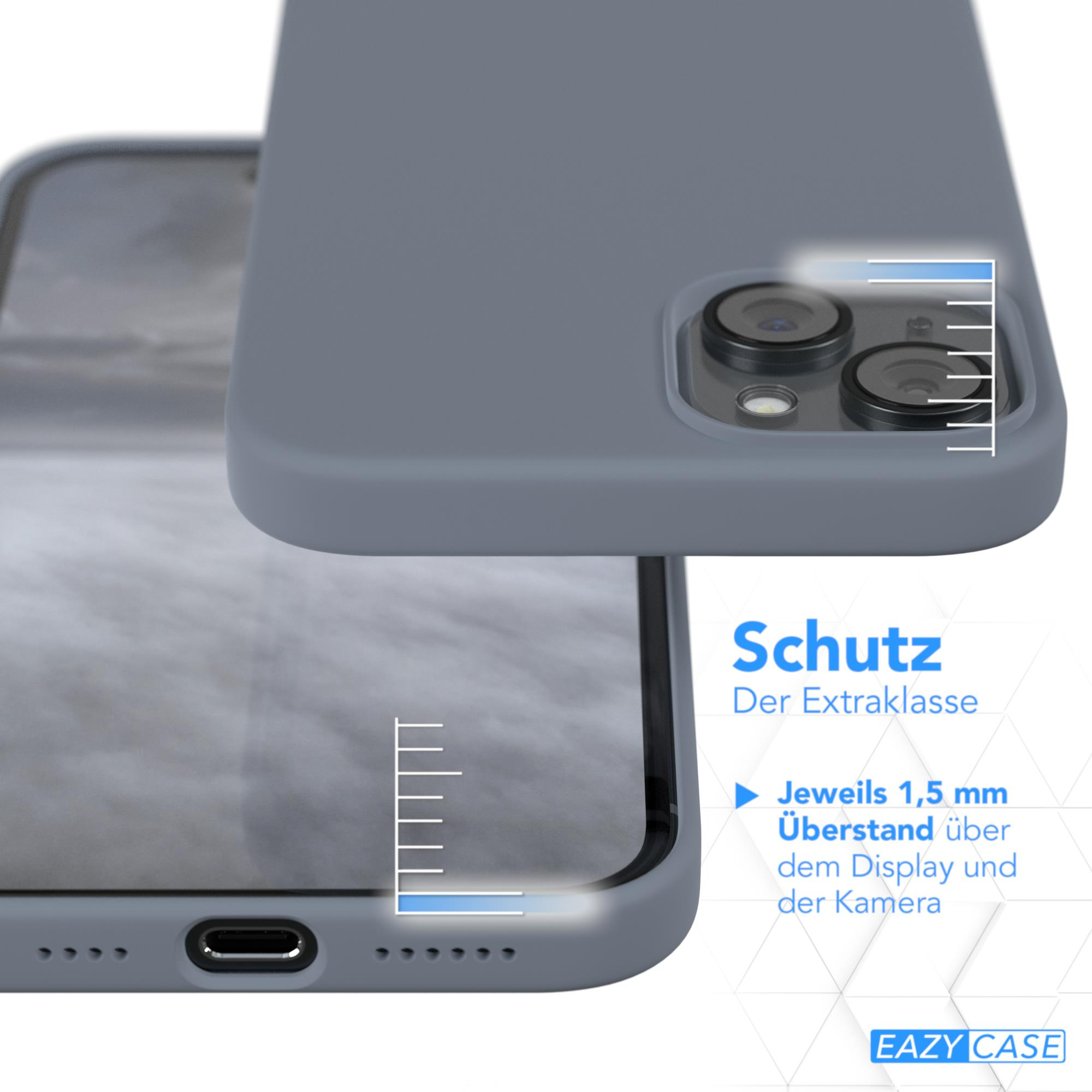 Eine Handyhülle über einem Telefon. Text deutet auf zusätzlichen Schutz, 1,5 mm über Display und Kamera.