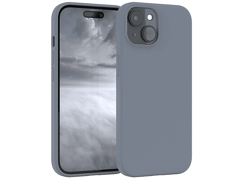 EAZY CASE Premium Silikon Handycase, Backcover, Apple, iPhone 15, Violett / Lila Lavendel