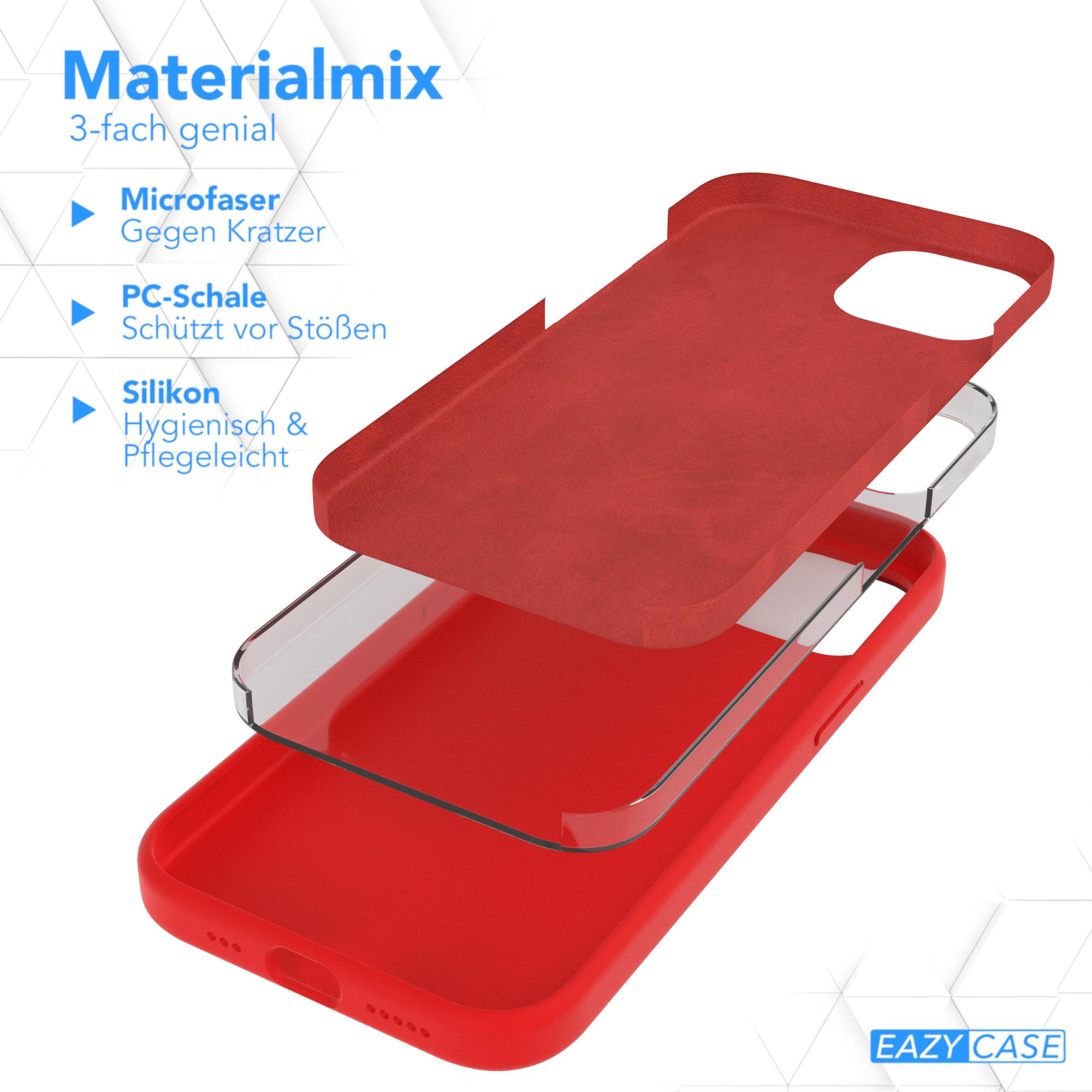 15, Handycase, iPhone CASE EAZY Premium Rot Backcover, Apple, Silikon