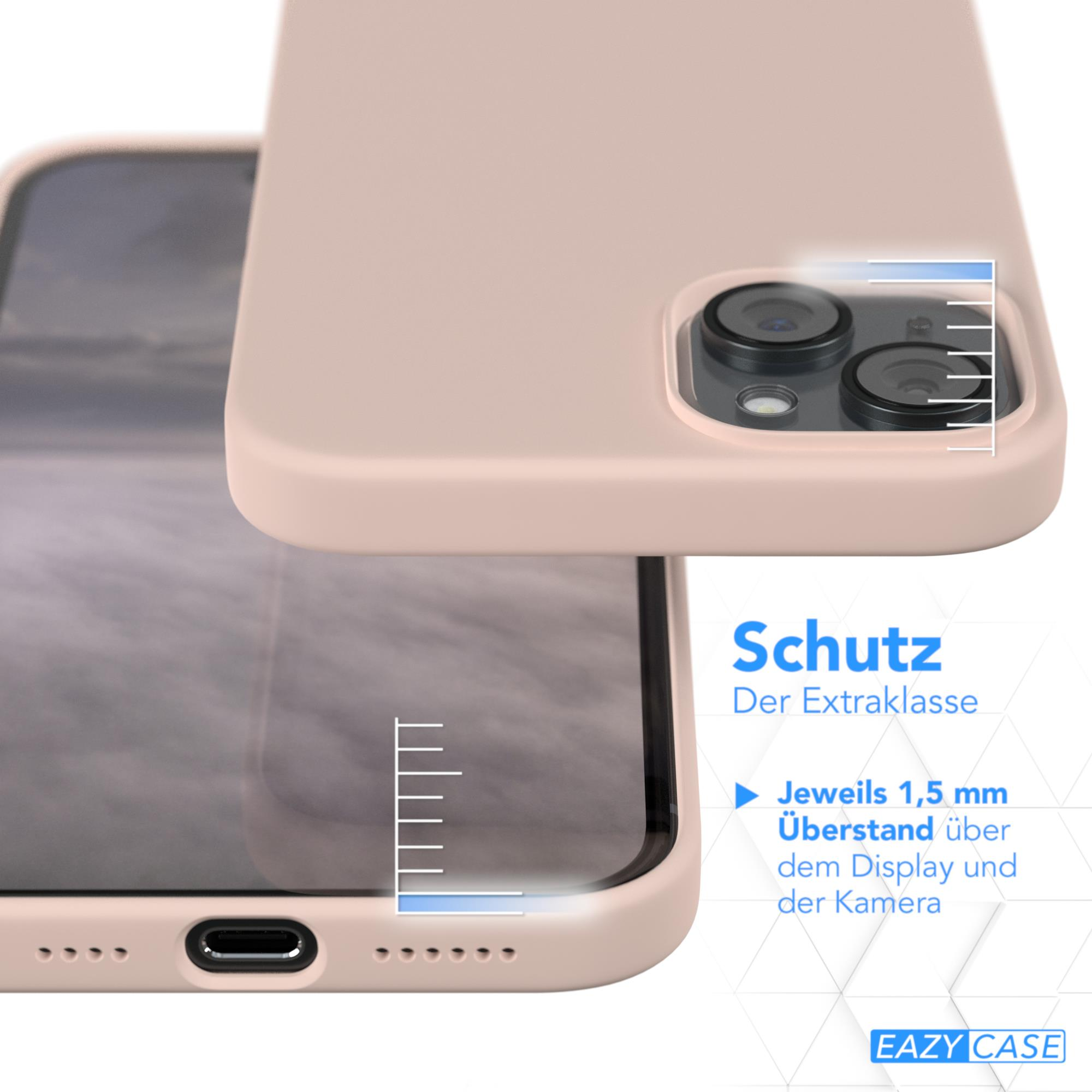 Eine rosa Handyhülle mit einem Telefon. Der Text lautet Schutz, 1,5 mm über Display und Kamera.