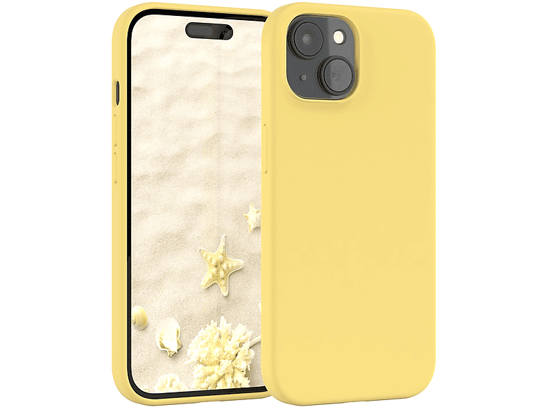 EAZY CASE Premium Silikon Backcover, 15, iPhone Handycase, Gelb Apple