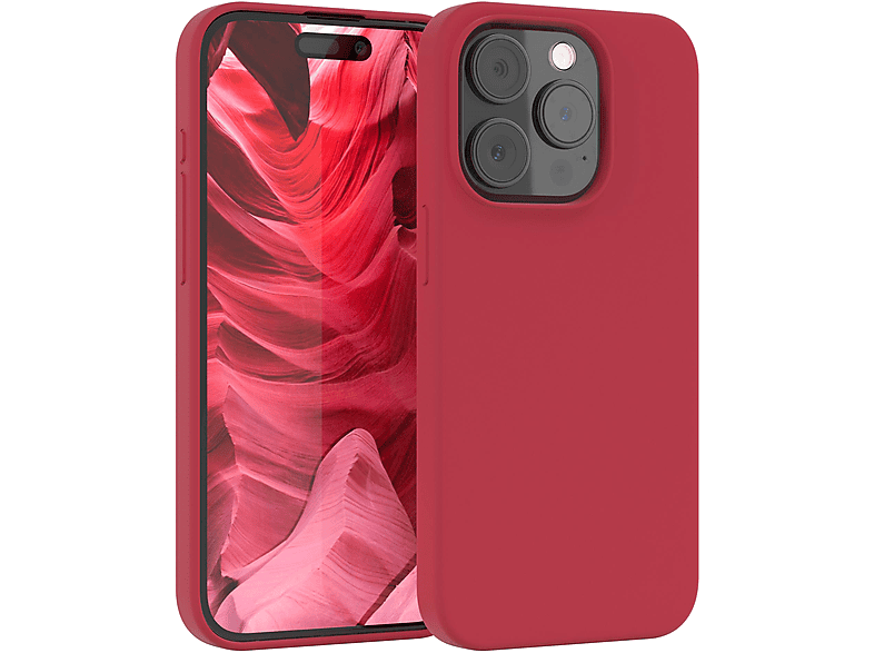 Silikon 15 Premium CASE Apple, / Handycase, Pro, Beere iPhone EAZY Backcover, Rot