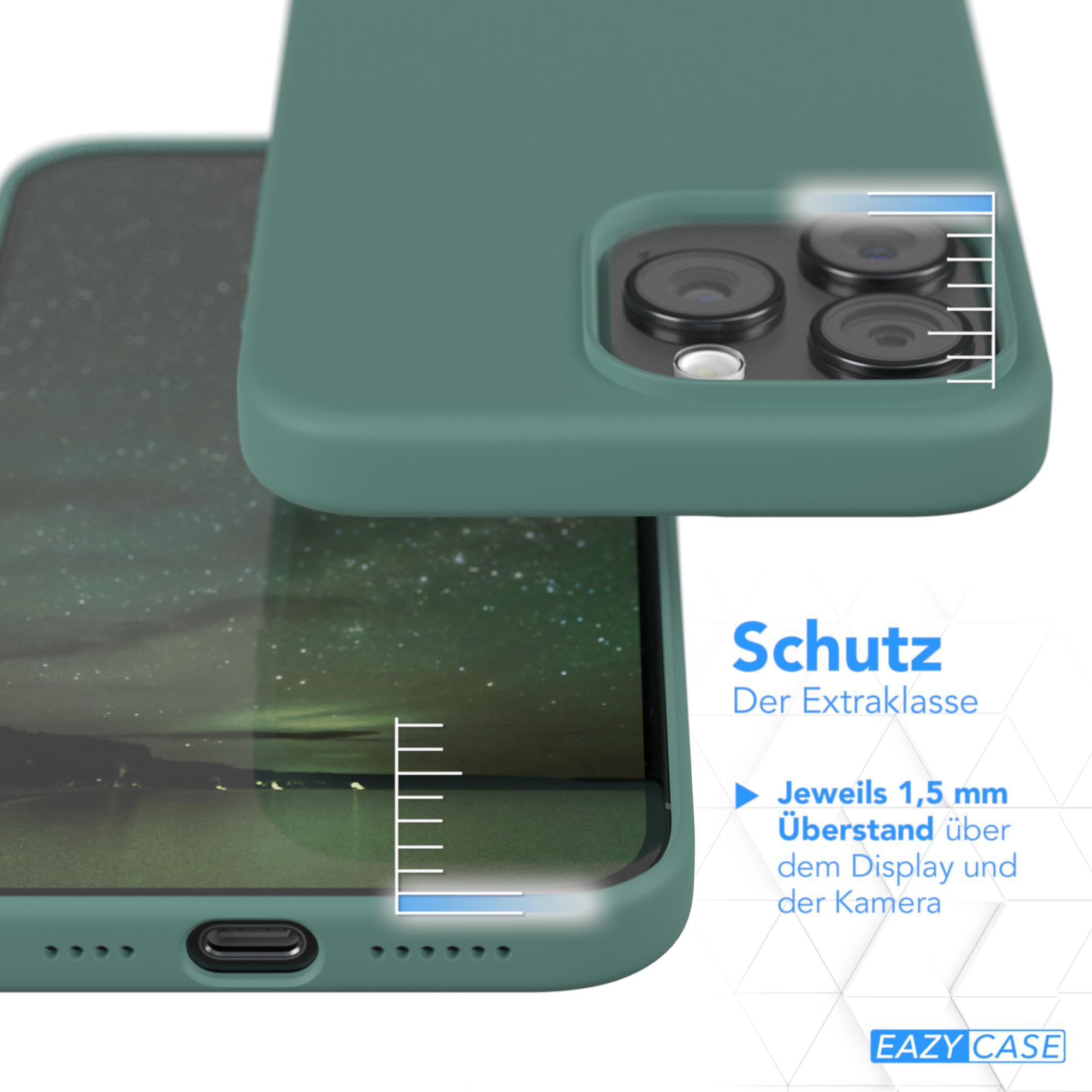EAZY CASE Premium Apple, Handycase, Max, iPhone Backcover, Pro Silikon 15 Dunkelgrün