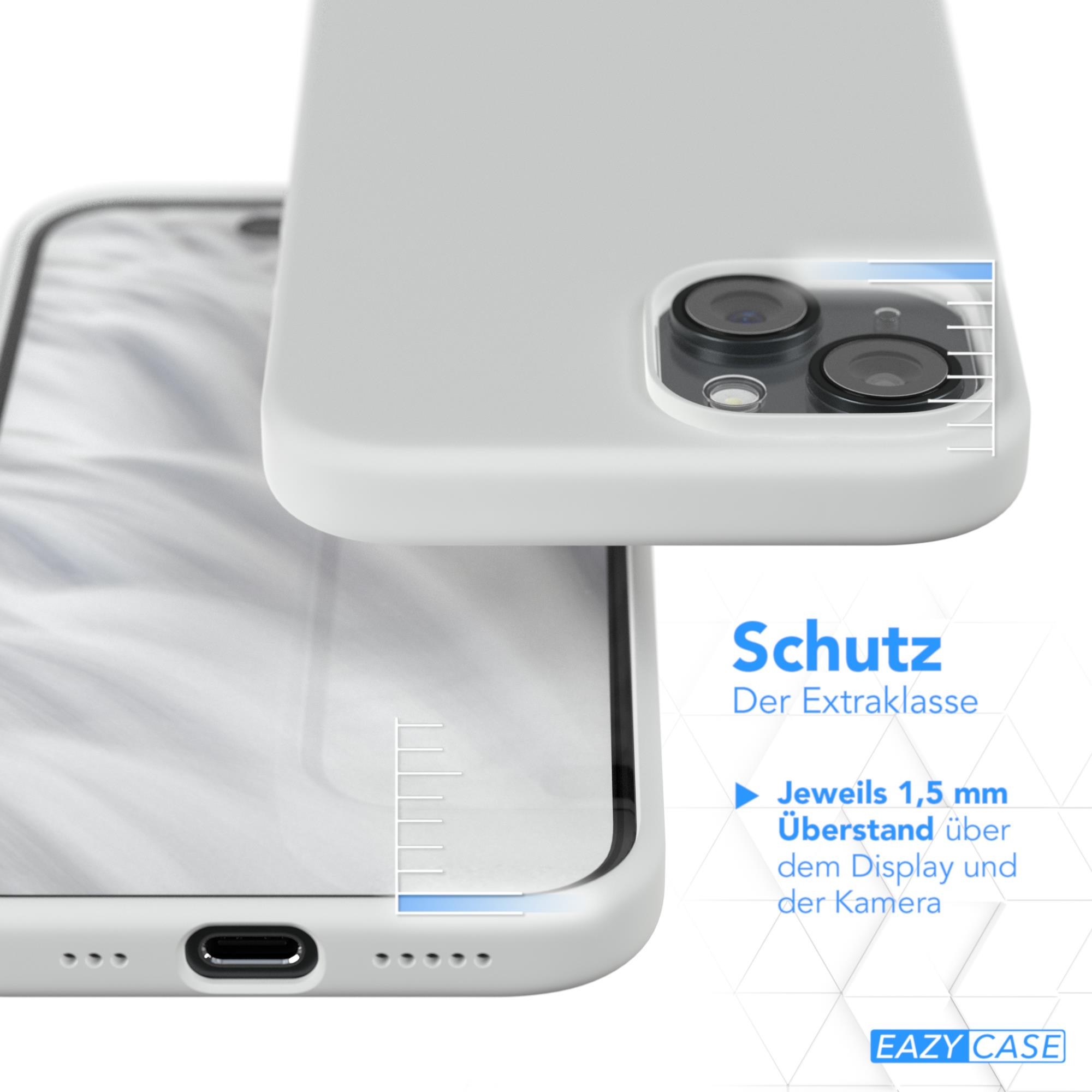 iPhone Premium EAZY Weiß Apple, 15, CASE Silikon Backcover, Handycase,