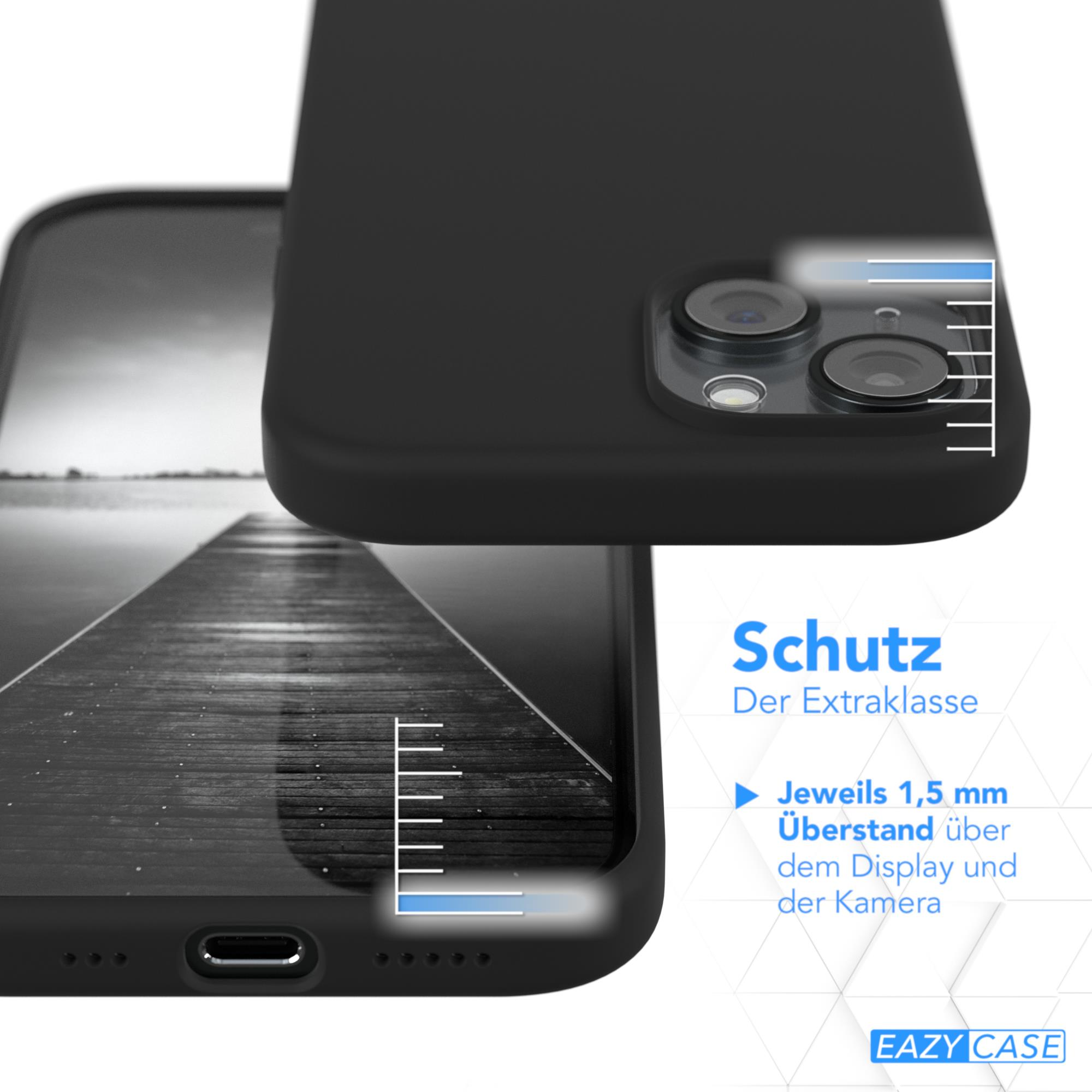 iPhone Silikon Schwarz 15, Handycase, Apple, Premium CASE EAZY Backcover,