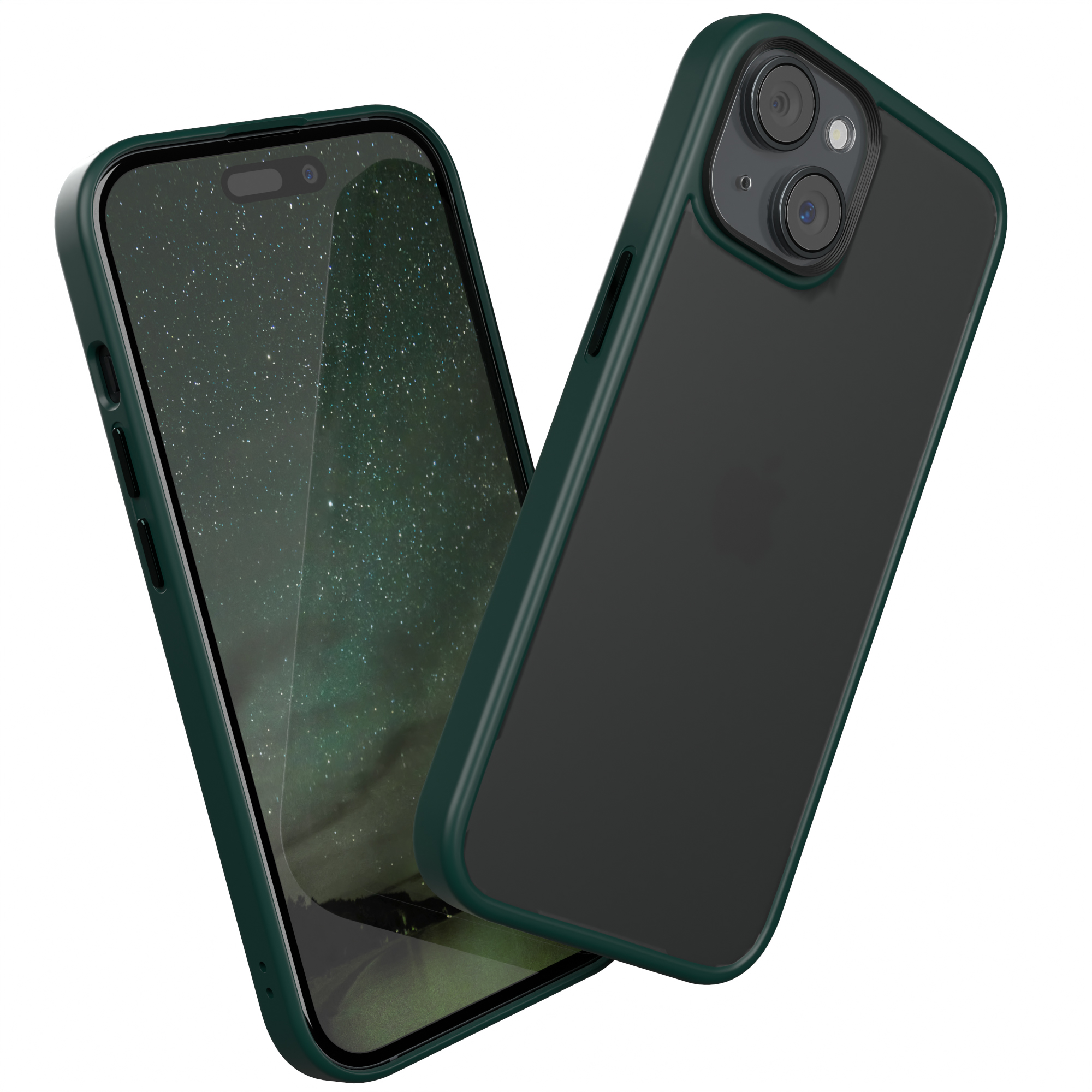 EAZY CASE Outdoor Case Matt, Backcover, Grün 15, Apple, iPhone / Nachtgrün