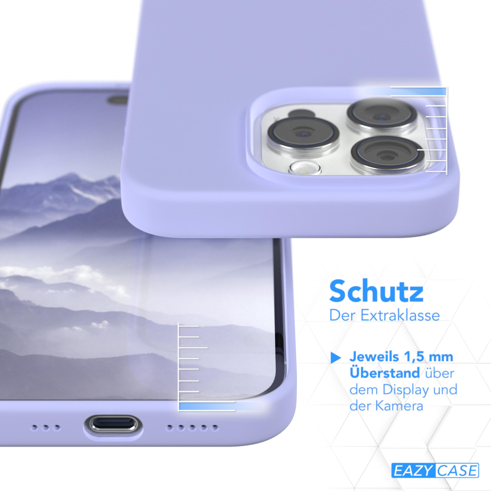 EAZY CASE Premium Silikon Handycase, / Violett Backcover, Pro, Lavendel Lila Apple, iPhone 15