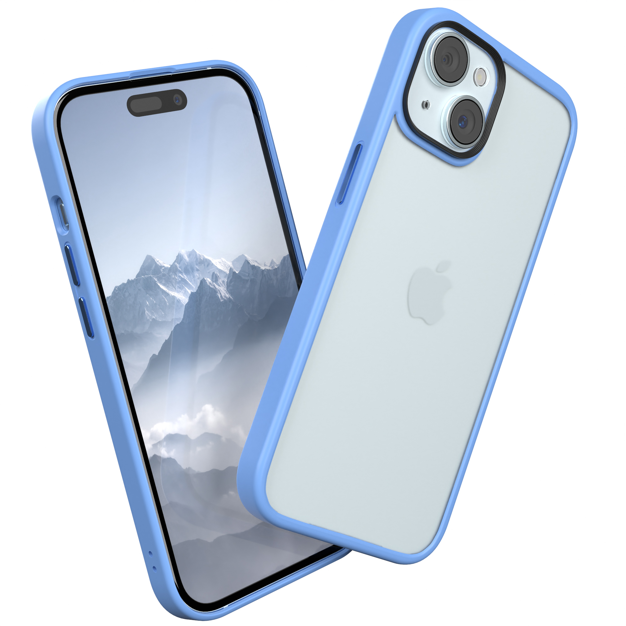 Backcover, Case CASE Apple, iPhone 15, Outdoor Matt, EAZY Blau