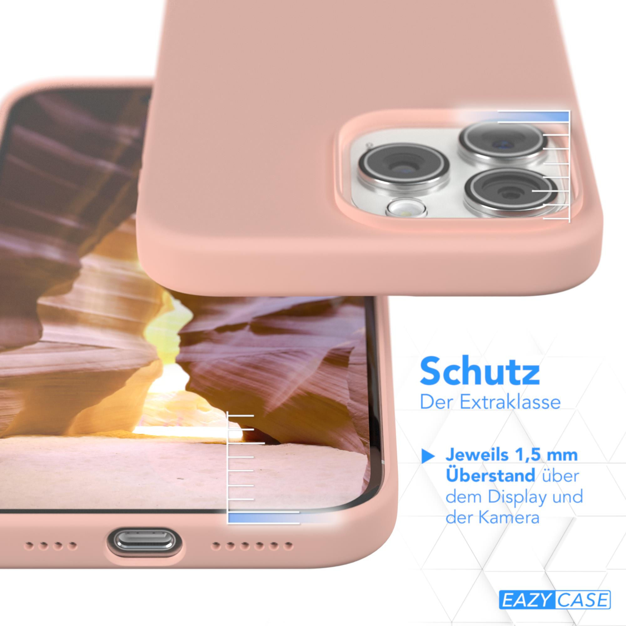 EAZY CASE Premium Silikon 15 Handycase, Apple, Pro Rosa iPhone Max, / Backcover, Altrosa