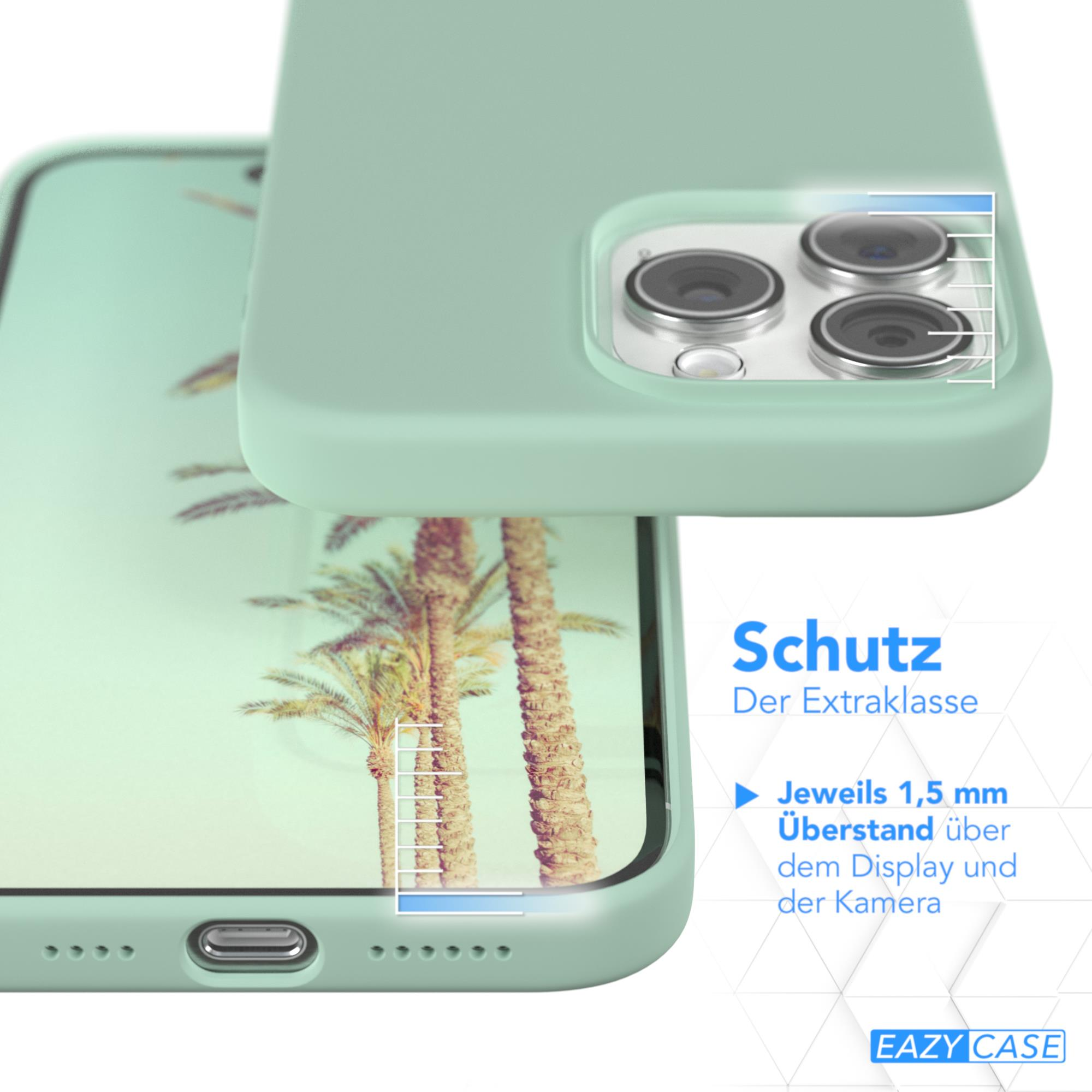Premium Silikon Max, Pro EAZY Backcover, CASE Grün Apple, Mint Handycase, iPhone 15