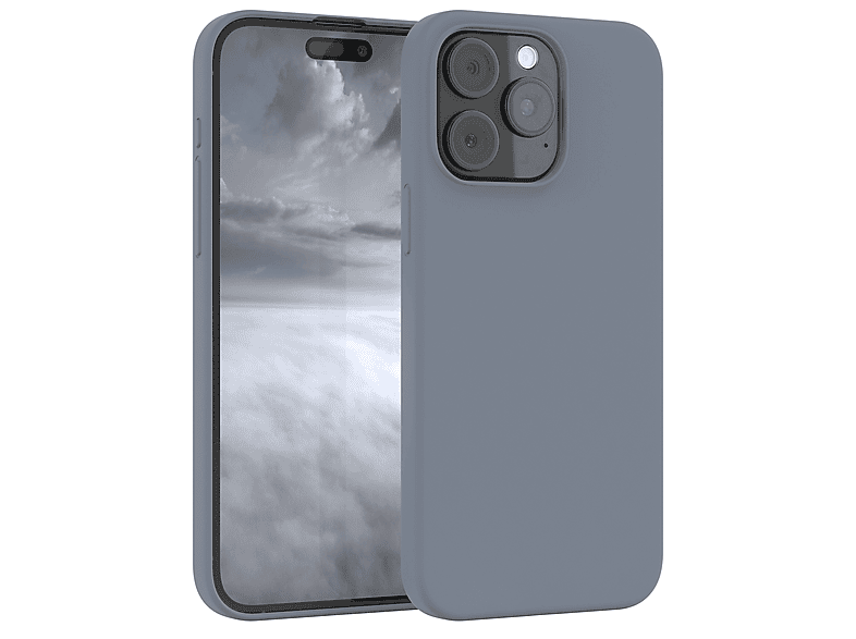 EAZY CASE Premium Silikon Handycase, Backcover, Apple, iPhone 15 Pro Max, Violett / Lila Lavendel