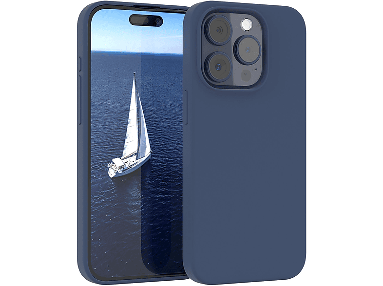 EAZY CASE Premium Silikon Backcover, Blau Pro, 15 iPhone Handycase, Apple