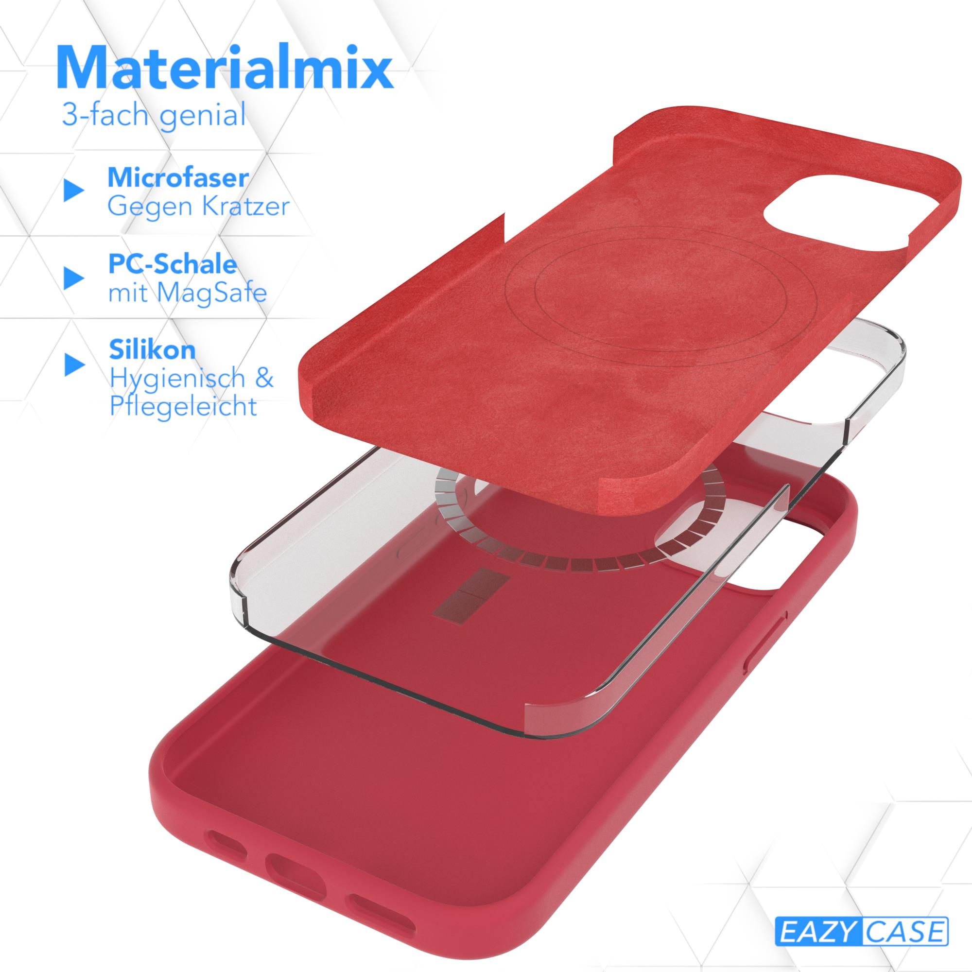 EAZY CASE Premium 15, Apple, MagSafe, Backcover, Handycase / iPhone Beere mit Silikon Rot