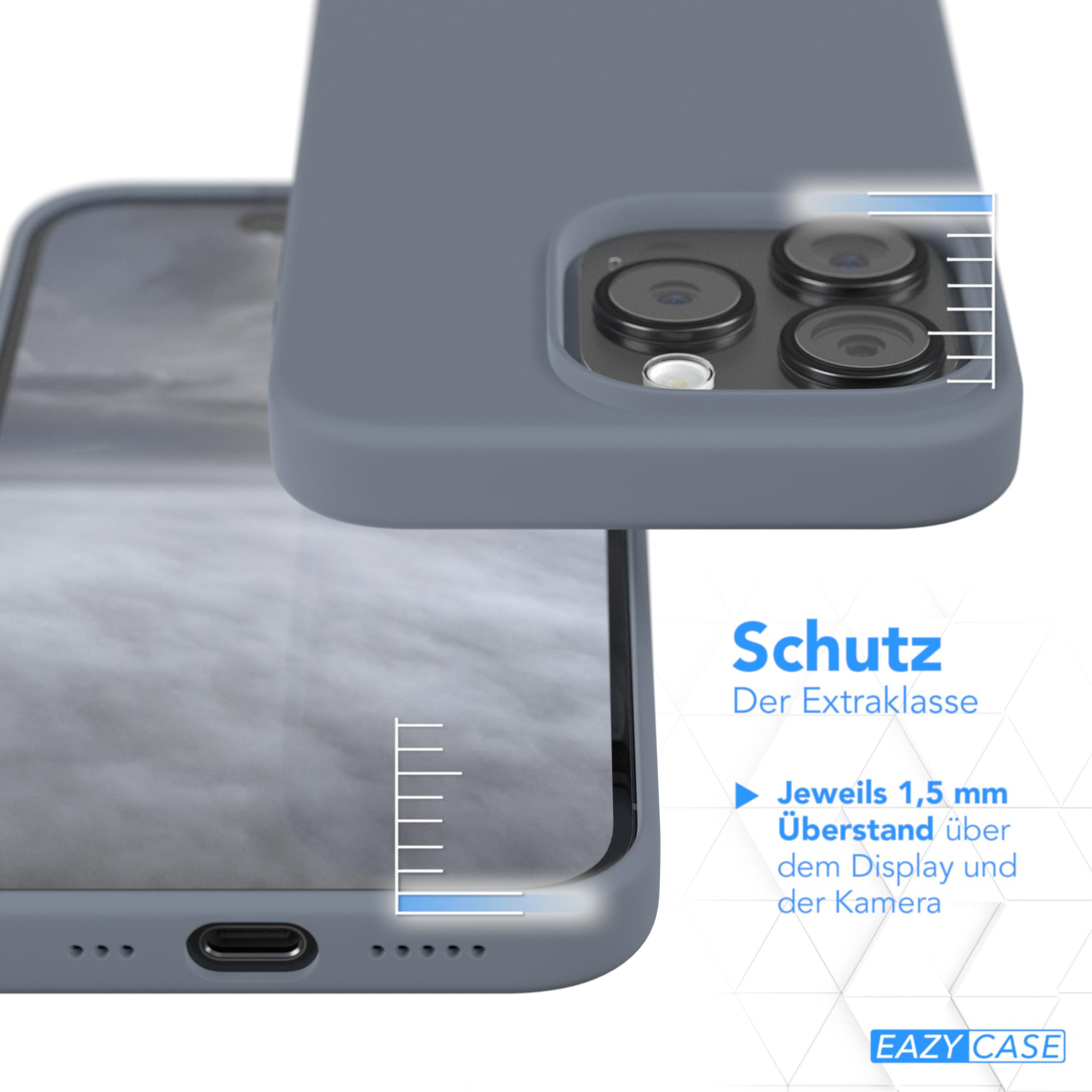 Blaue Handyhülle mit Telefon. Der Text sagt Schutz.