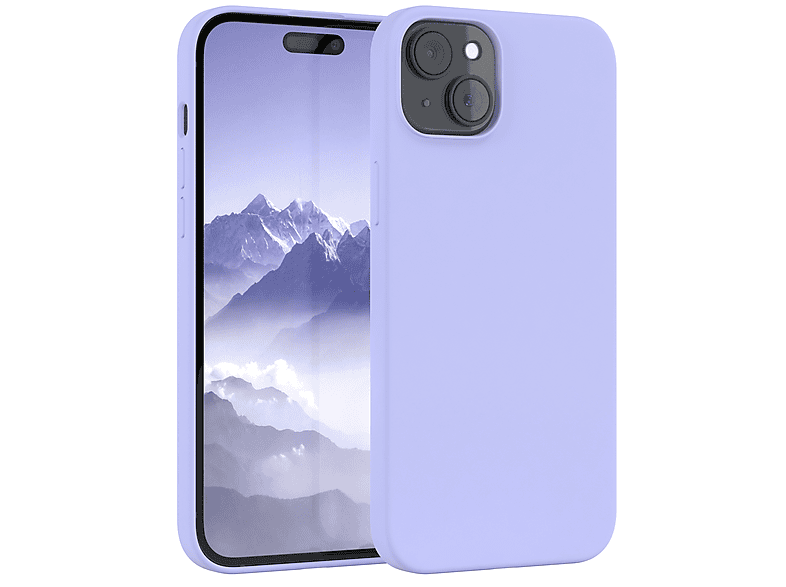 EAZY CASE Premium Silikon Lila iPhone Apple, / Plus, 15 Backcover, Handycase, Lavendel Violett