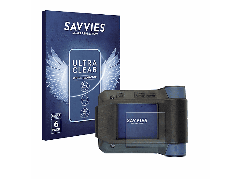 SAVVIES 6x klare s.Quad Swissphone Schutzfolie(für X15)