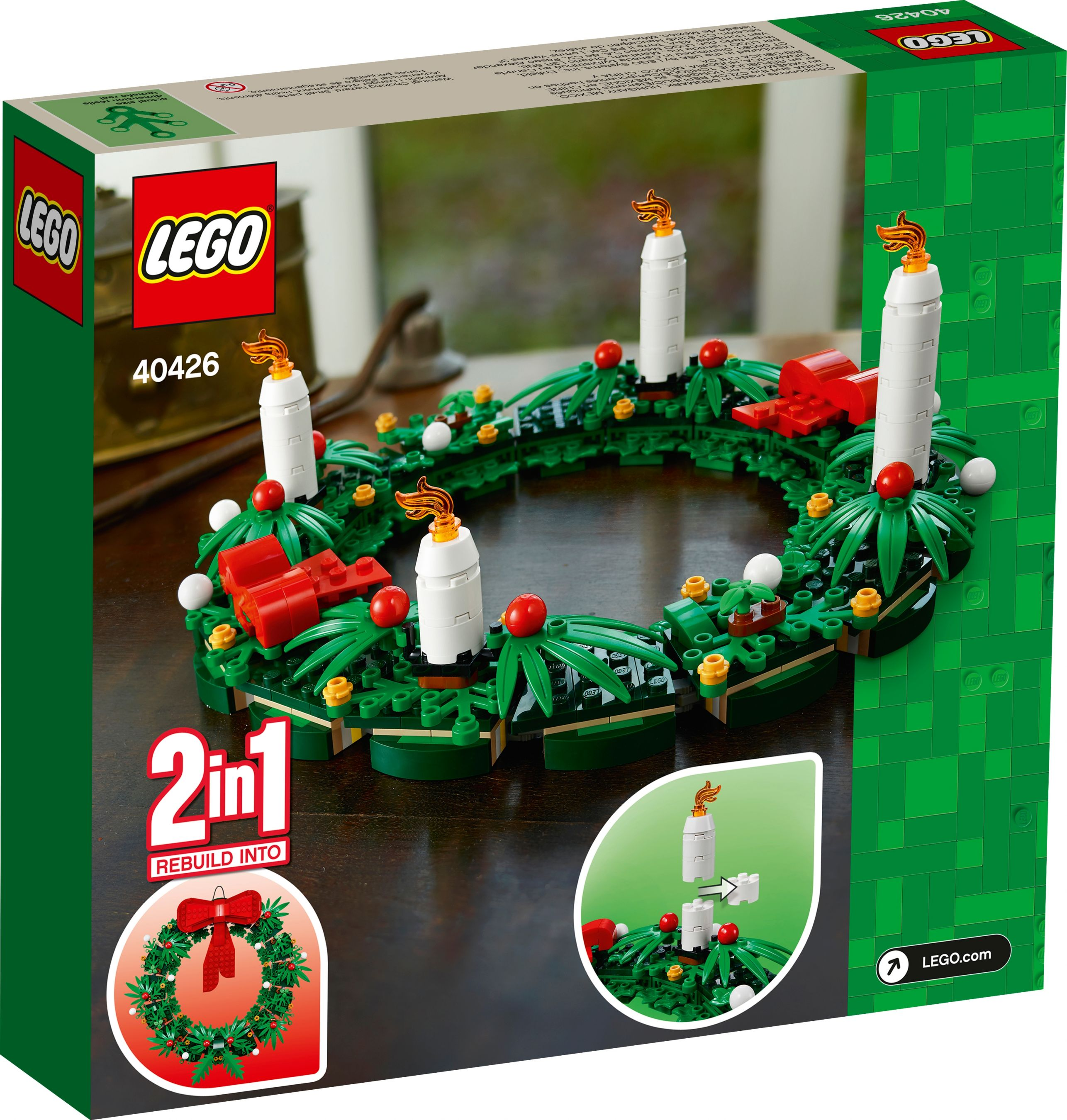 LEGO 40426 Adventskranz 2in1 Bausatz Türkranz 