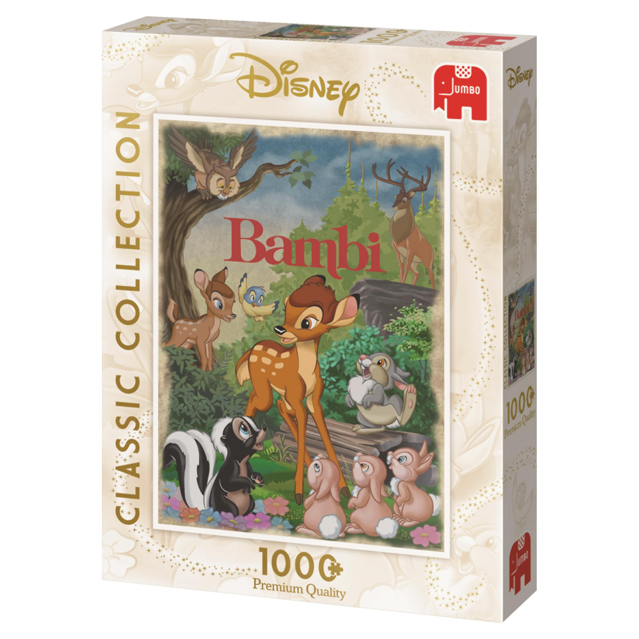 Disney Bambi Puzzle-Box. Bambi und Freunde in einer Waldszene werden gezeigt.