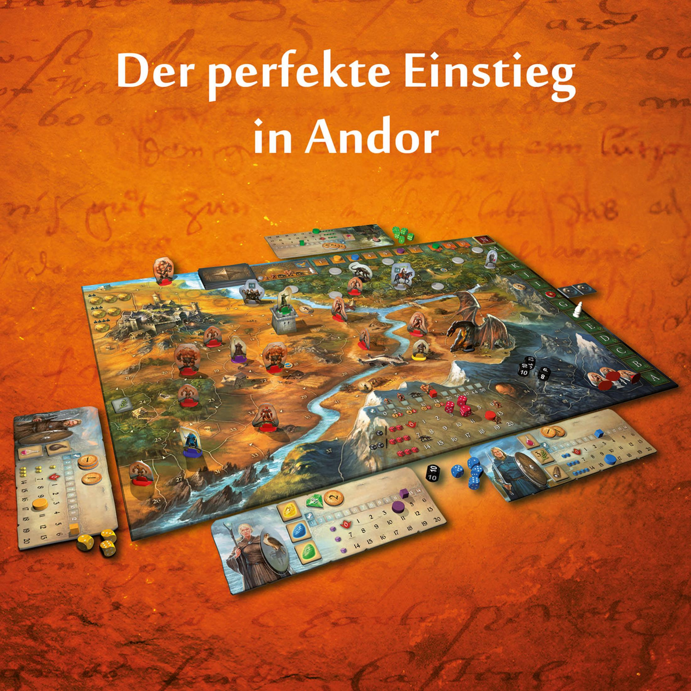 Gra planszowa na pomarańczowym tle. Plansza znajduje się na środku obrazu.