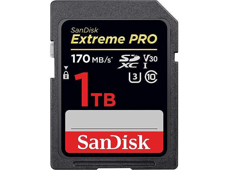 SANDISK SDSDXXY-1T00-GN4IN SDXC EXTR.PRO 1T, SDXC Speicherkarte, 1 TB, 170 MB/s