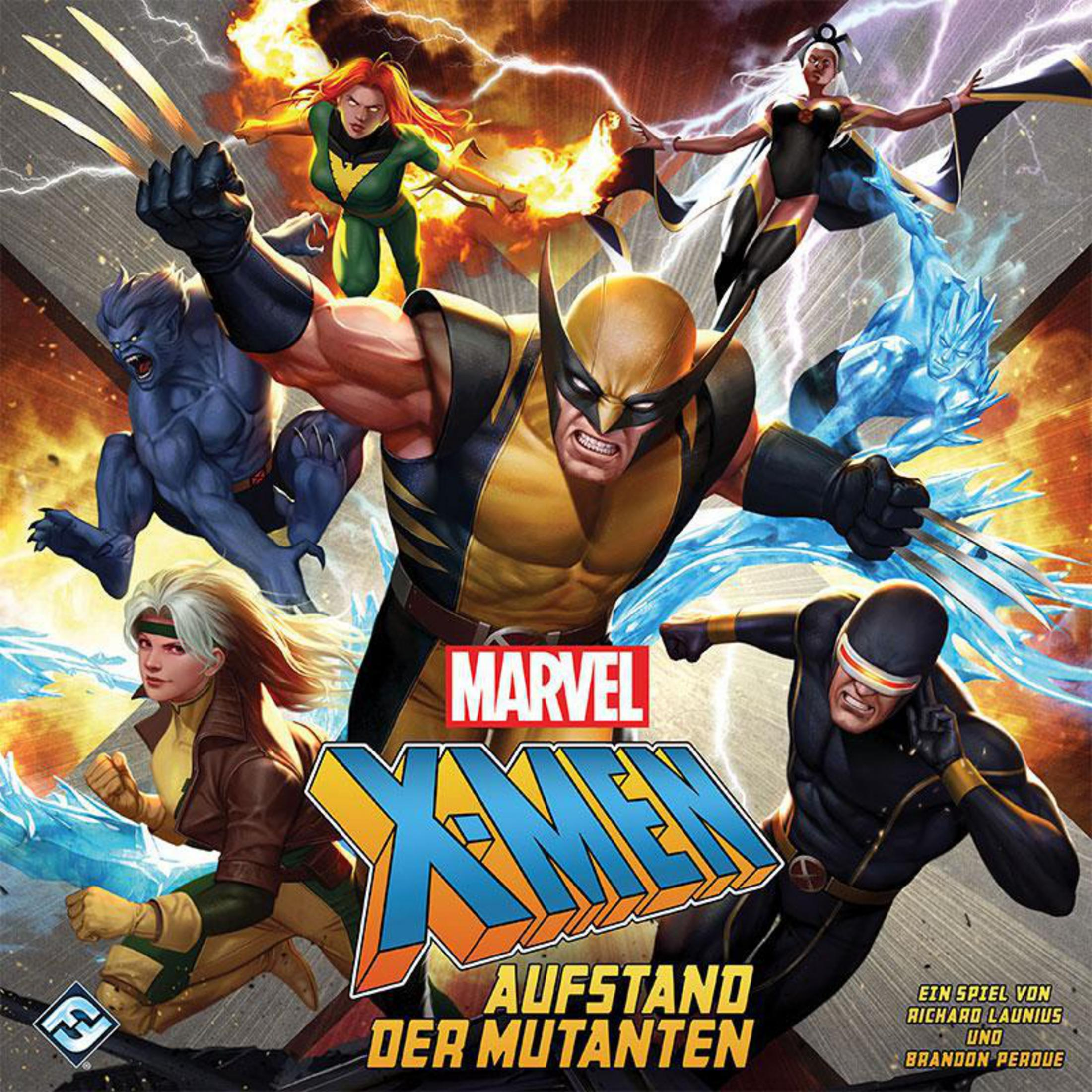X-Men Comic-Cover mit mehreren Charakteren in Aktion.
