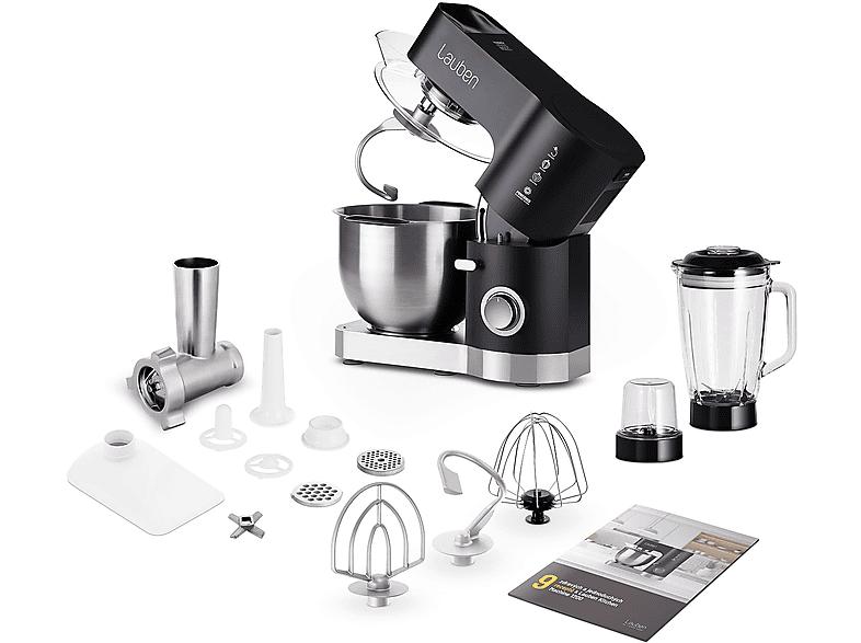 LAUBEN Kitchen Machine 1200BC Küchenmaschine Edelstahl (1200 Watt ...