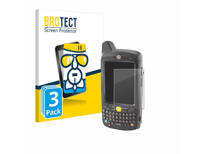 BROTECT Motorola Schutzfolie(für 3x MC65) klare Airglass