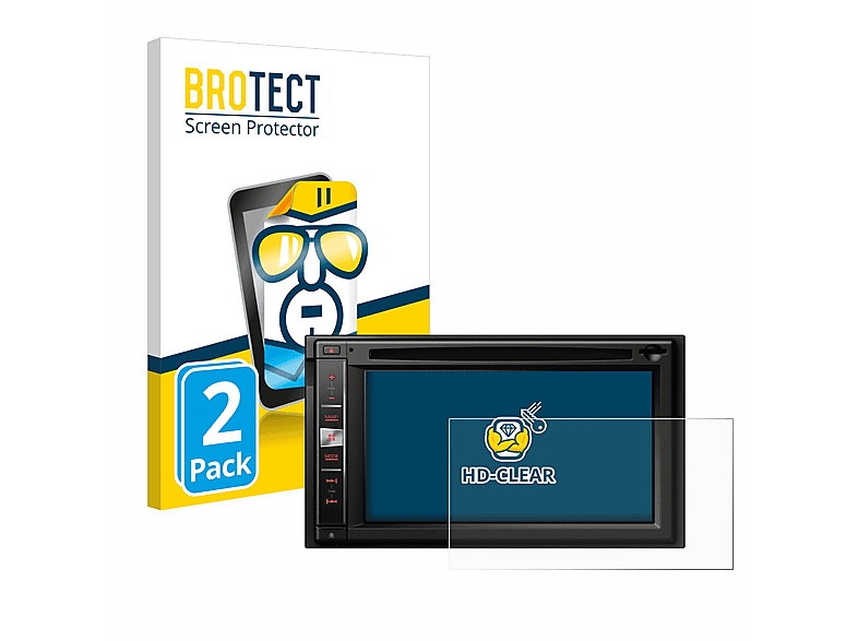 BROTECT 2x Pioneer AVIC-F860BT) klare Schutzfolie(für