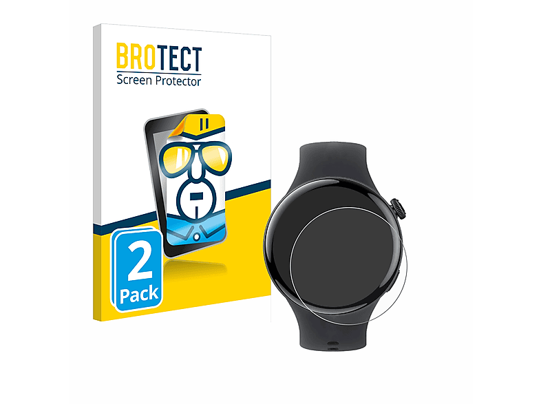 BROTECT 3) klare Vivo Watch Schutzfolie(für 2x