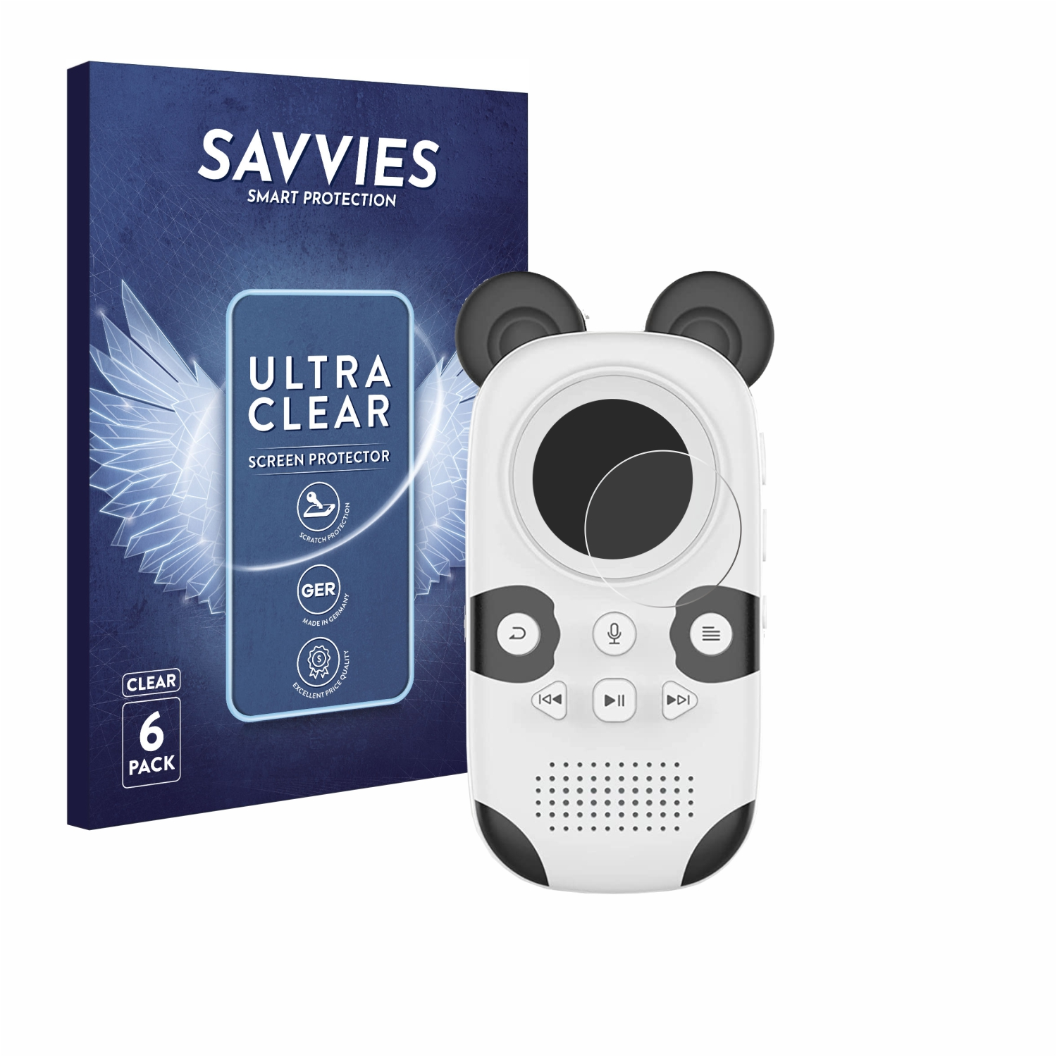 SAVVIES 6x klare MUZXQII X50) Cute Panda Schutzfolie(für