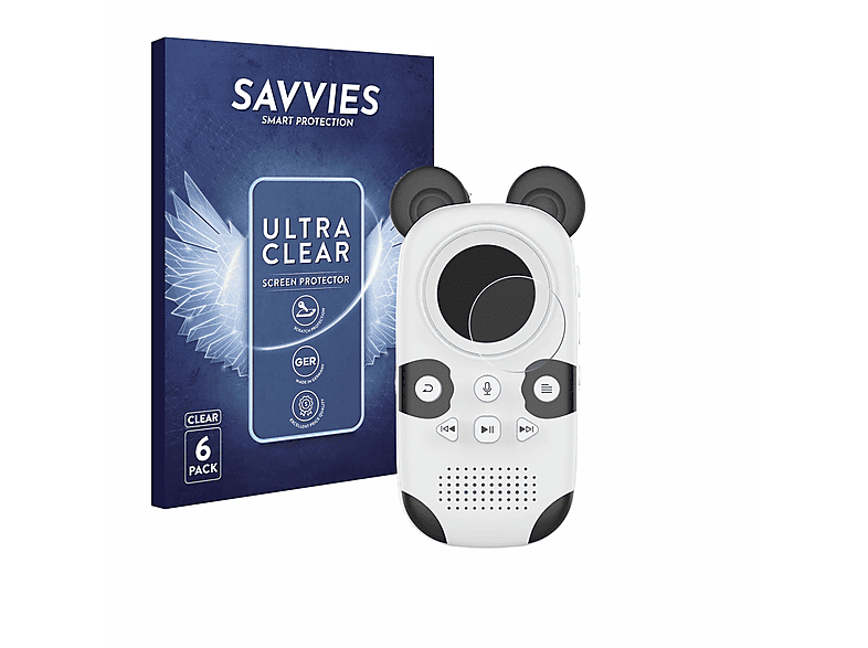 SAVVIES 6x klare Schutzfolie(für MUZXQII Cute Panda X50)