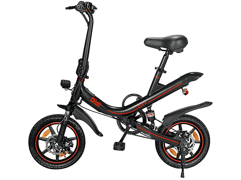 FORCA City Bike Kompakt-/Faltrad (Laufradgröße: 14 Zoll, Unisex-Rad, schwarz)