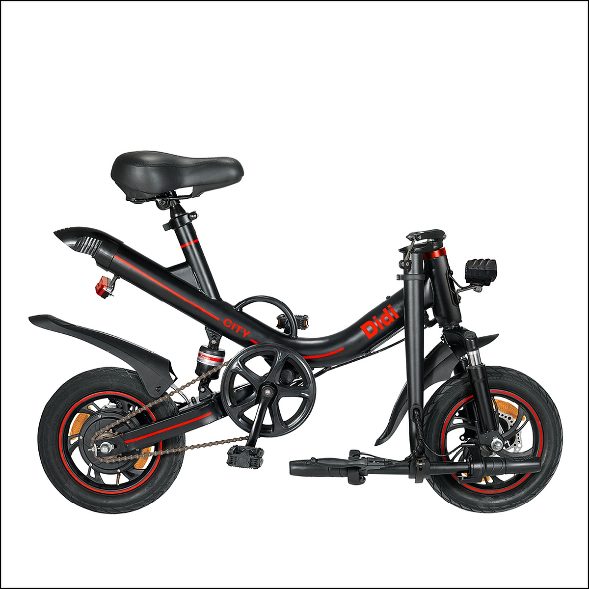FORCA City Bike Kompakt-/Faltrad Unisex-Rad, Zoll, 14 schwarz) (Laufradgröße