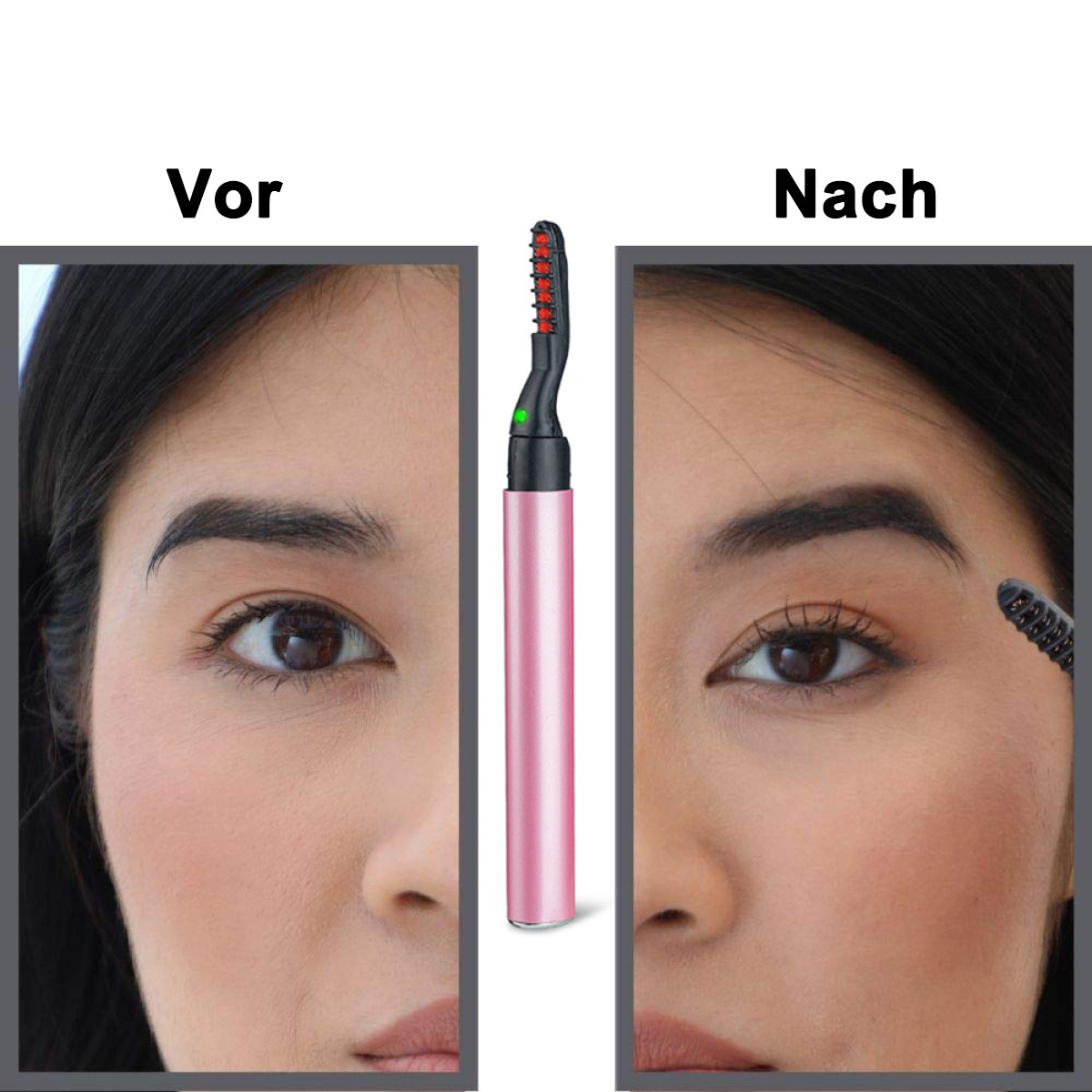 ELKUAIE 48 Locke Rosa Wimpernzange für Stunden Dauerhafte