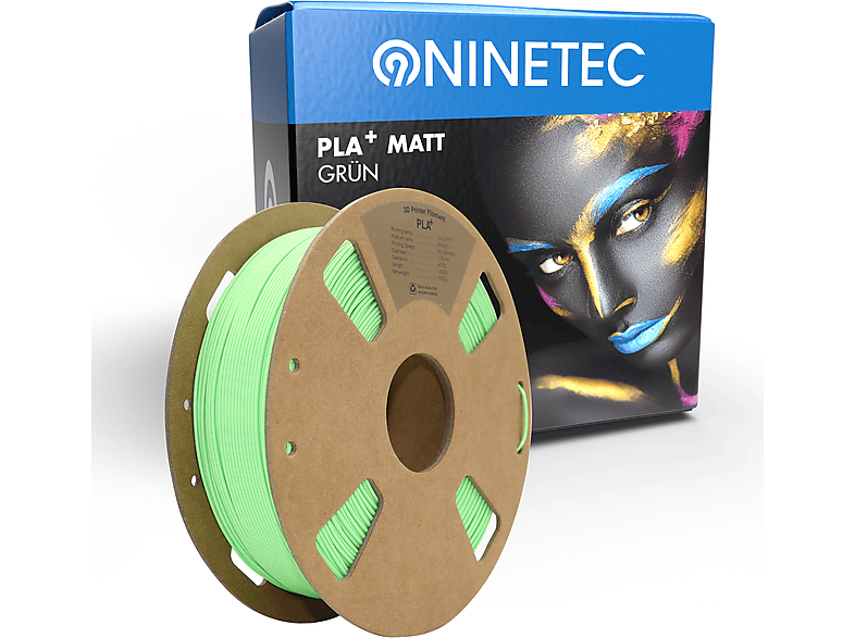 NINETEC PLA+ Matt Grün Filament
