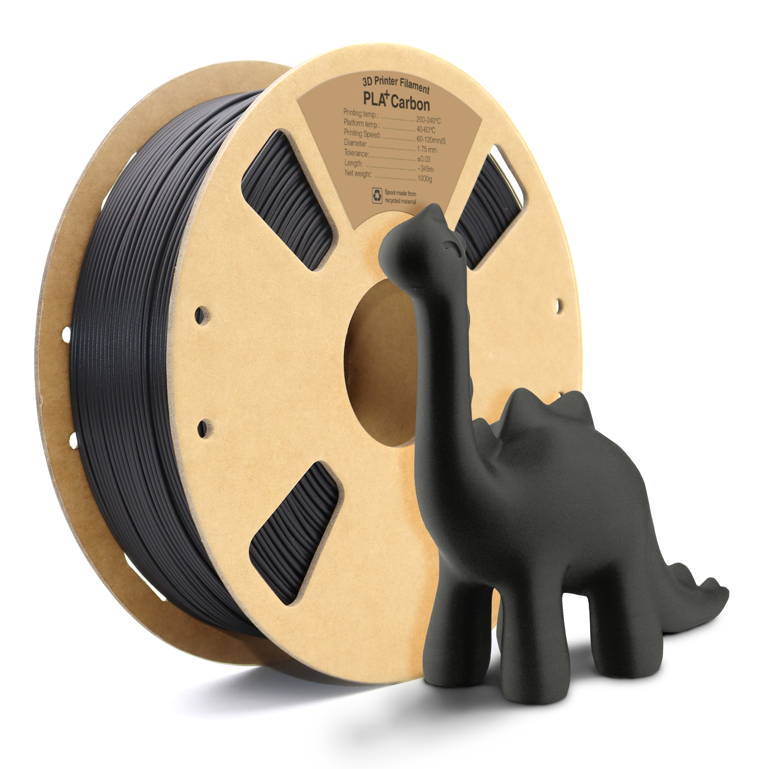 Schwarz PLA+ NINETEC Matt Filament