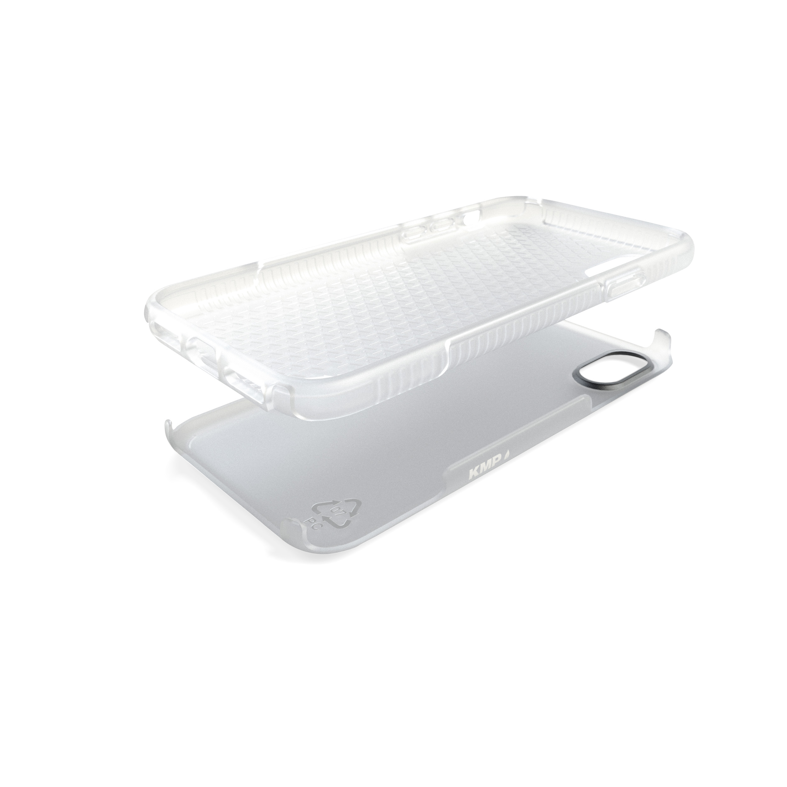 KMP Sporty XS, für Cover, X IPhone Schutzhülle transparent-weiß Transparent, Full XS, Apple, X, iPhone