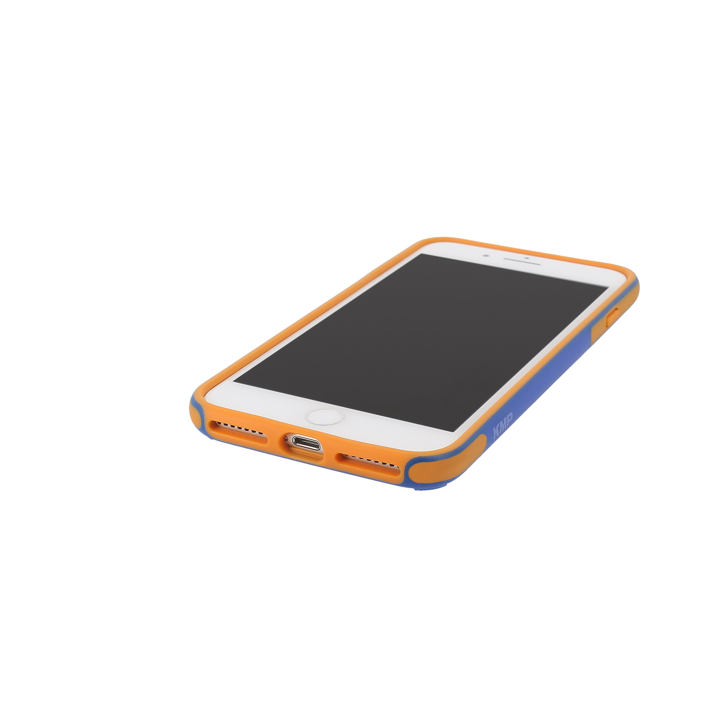 orange blue vivid Schutzhülle Plus Sporty / Apple, KMP 8 iPhone für iPhone 8 Backcover, Blue/Orange, Plus,