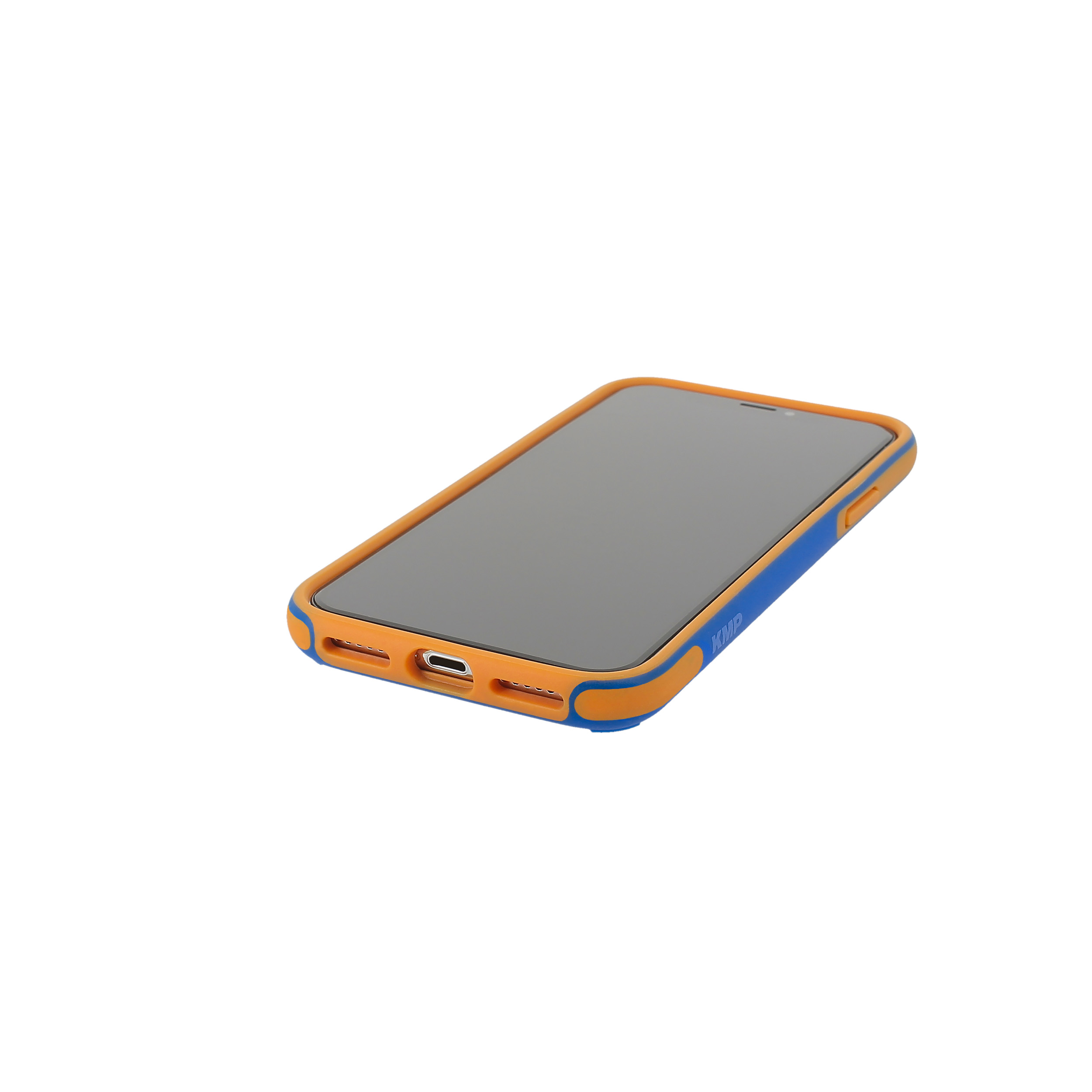 KMP Sporty Schutzhülle iPhone / orange Apple, Blue/Orange, Full für Cover, vivid iPhone blue X X