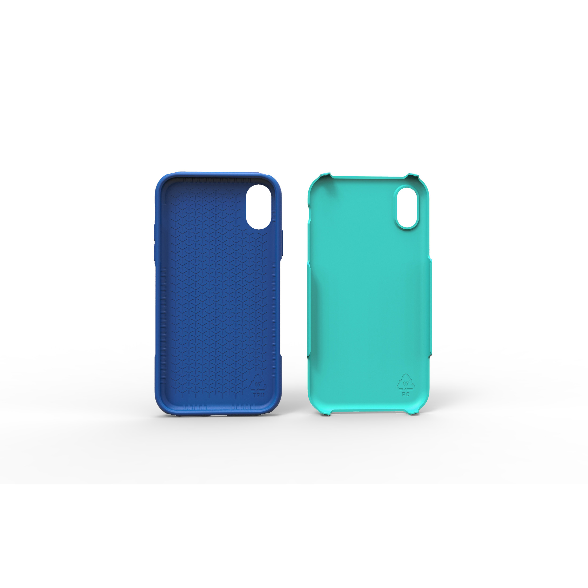 KMP Sporty Schutzhülle / IPhone Backcover, blue XR, für Blue/Green, XR Apple, iPhone green