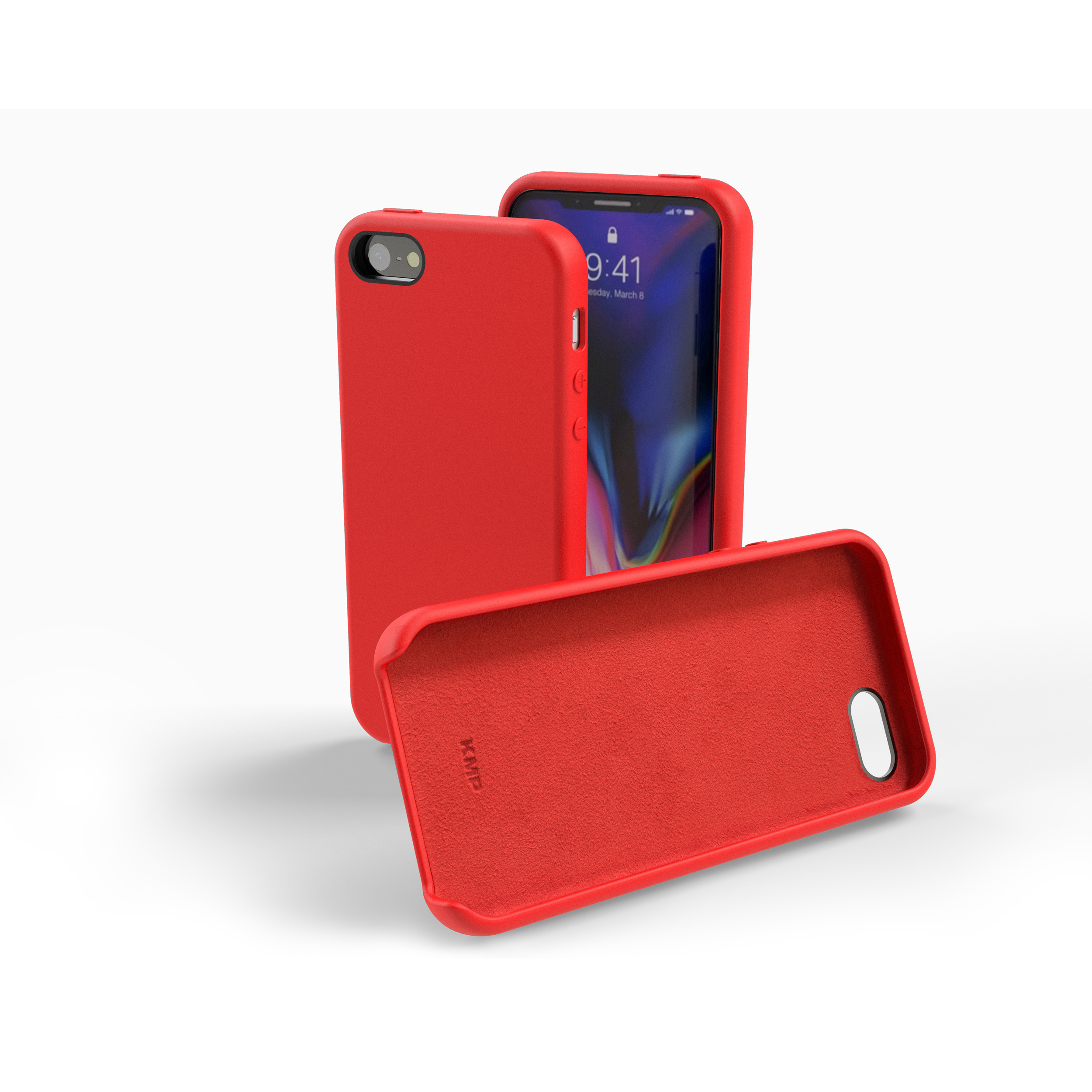 KMP Silikon Schutzhülle für iPhone 5, 5s, SE, 5 Backcover, Apple, iPhone 5s, SE, Red, red
